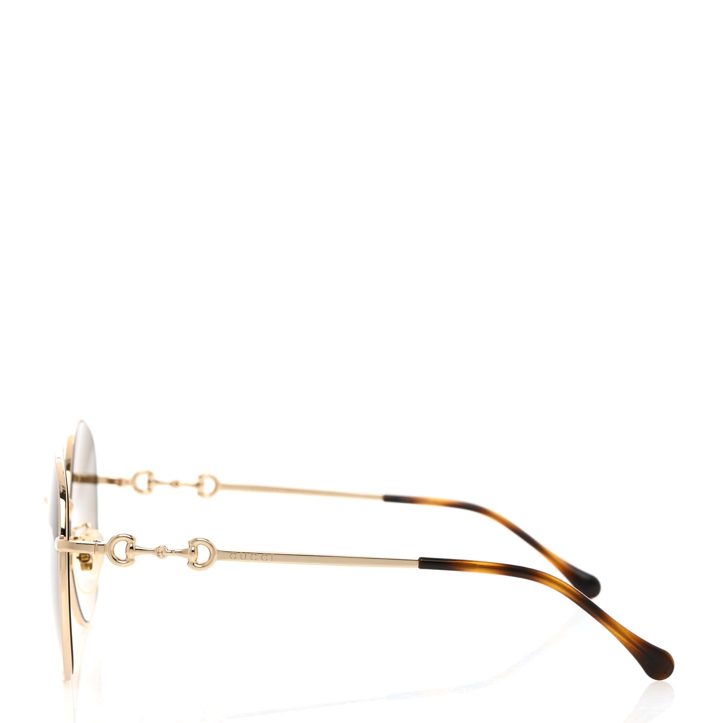 Metal Horsebit Square Sunglasses GG0881SA Gold
