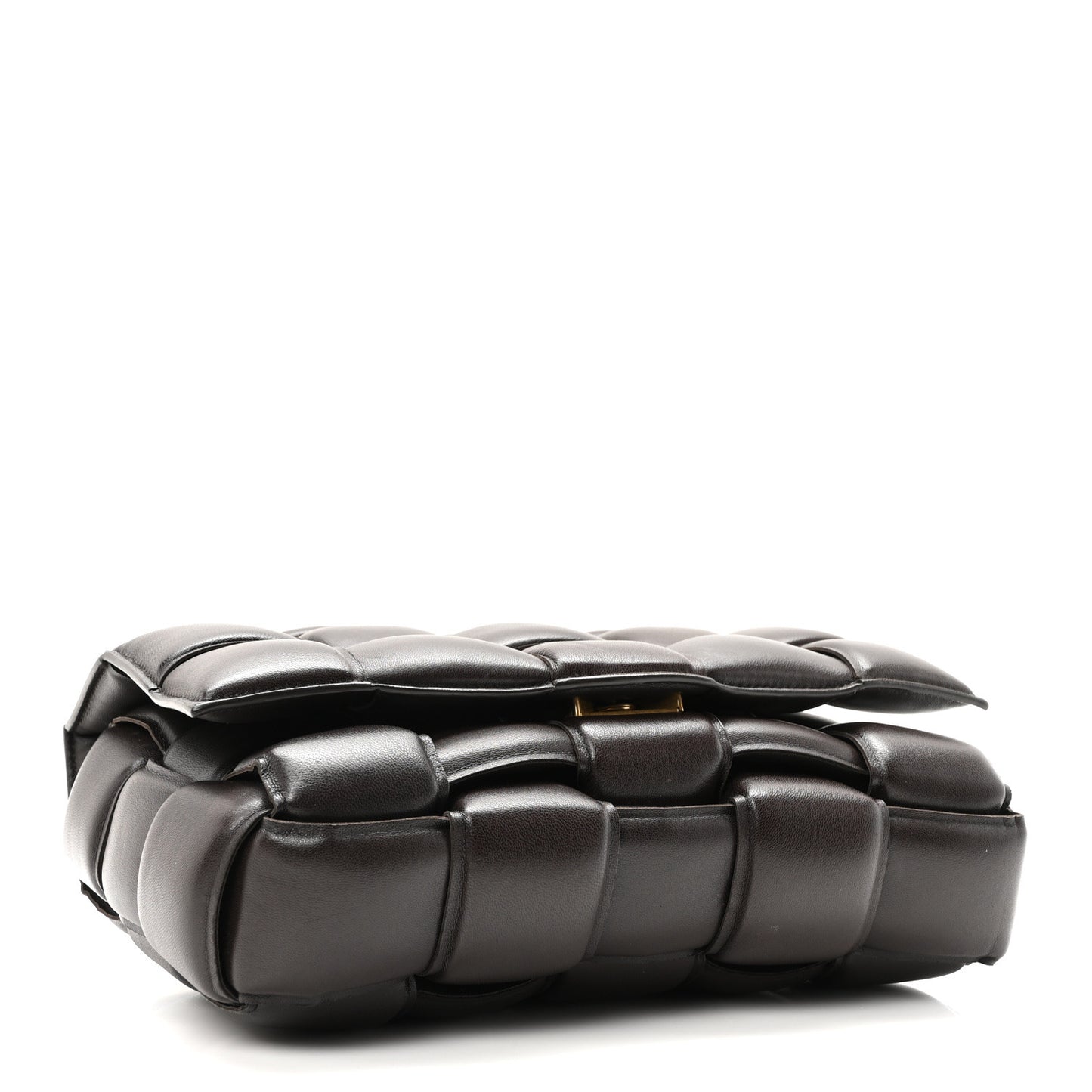 Nappa Maxi Intreccio Padded Cassette Crossbody Bag Fondente