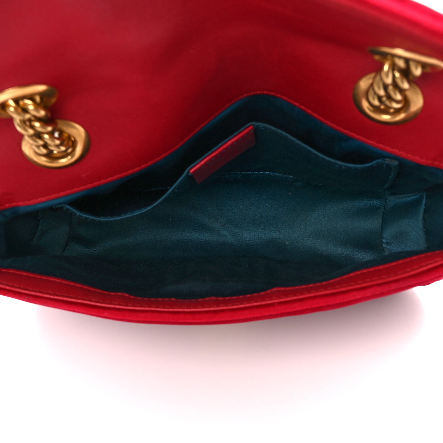 Gucci Velvet Matelasse Mini GG Marmont Shoulder Bag Hibiscus Red 5 of 13