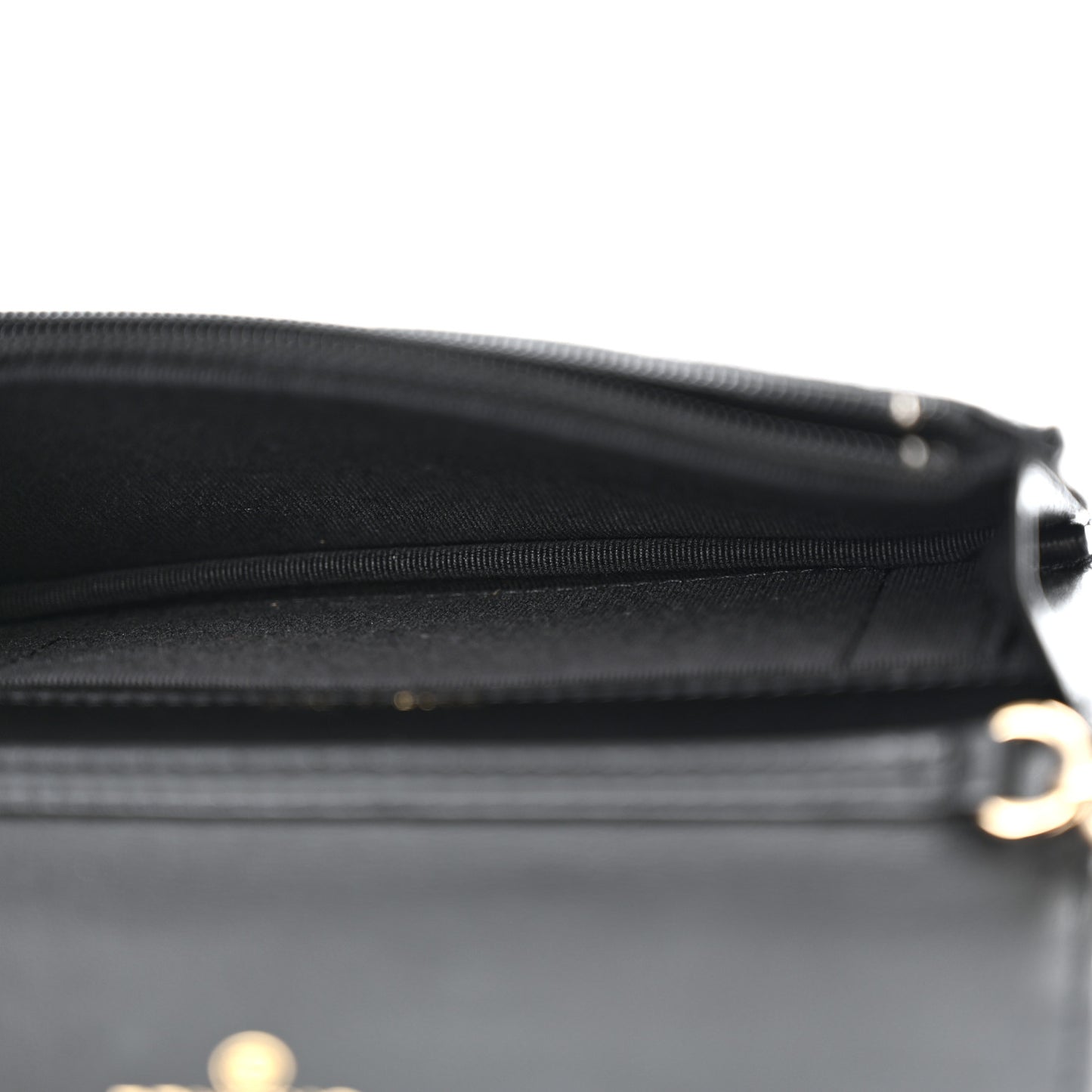 Calfskin Quilted Maxi Pearls Clutch With Chain Black