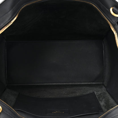Saint Laurent Calfskin Suede Small Monogram Downtown Cabas Black 4 of 10