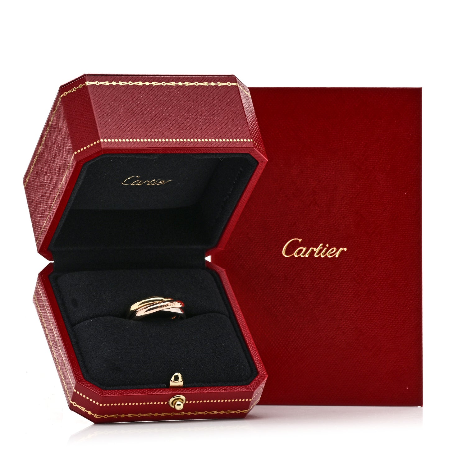 18K Pink Yellow White Gold Classic Trinity Ring 55 7.25