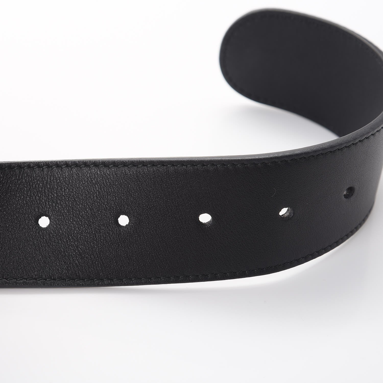 Gucci Moon Calfskin Pearl Double G 40mm Belt 90 36 Black Cream 4 of 8