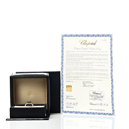 Chopard 18K White Gold Diamond Happy Diamond Square Ring 53 6.5 8 of 8