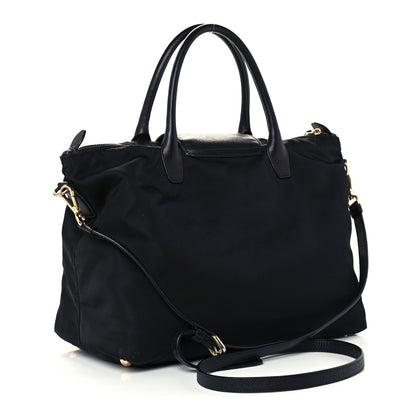 Prada Tessuto Nylon Saffiano Tote Black 3 of 10