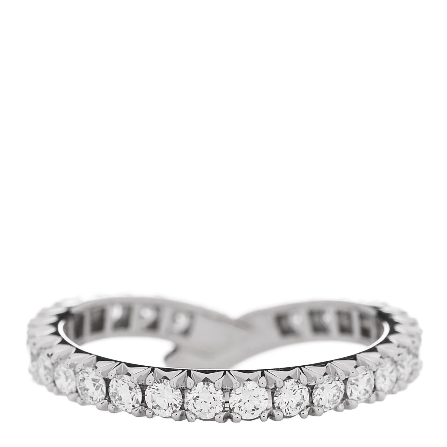 Platinum Diamond Ribbon Wedding Band Ring 49 4.75
