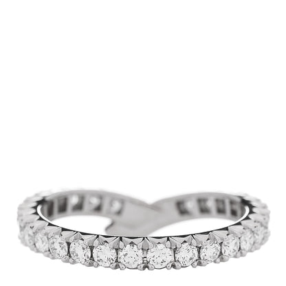 Harry Winston Platinum Diamond Ribbon Wedding Band Ring 49 4.75 3 of 5