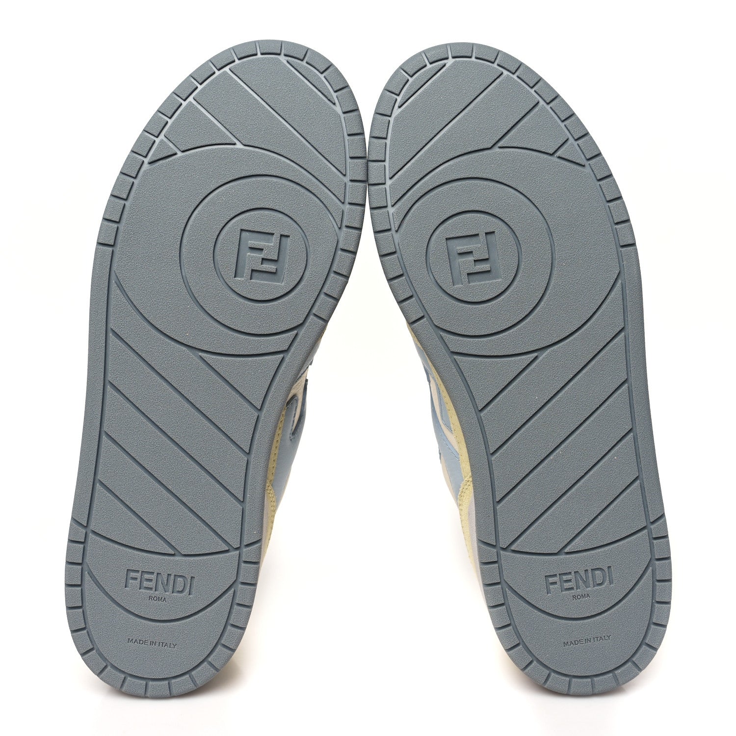 Fendi Suede Vitello Fendi Match Low Top Sneakers 41 Straw Azzurro Poison Connecticut 6 of 10