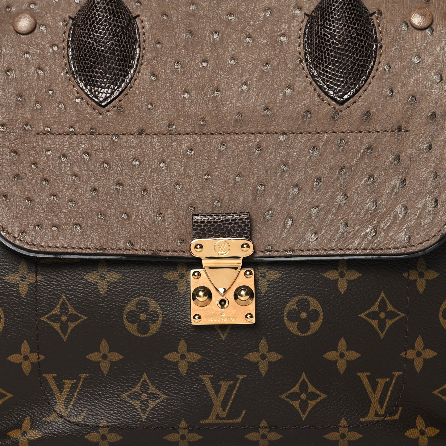Monogram Ostrich Python Majestueux PM Yellow