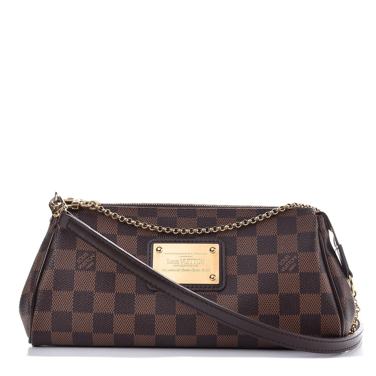 Louis Vuitton Damier Ebene Eva Clutch 1 of 7