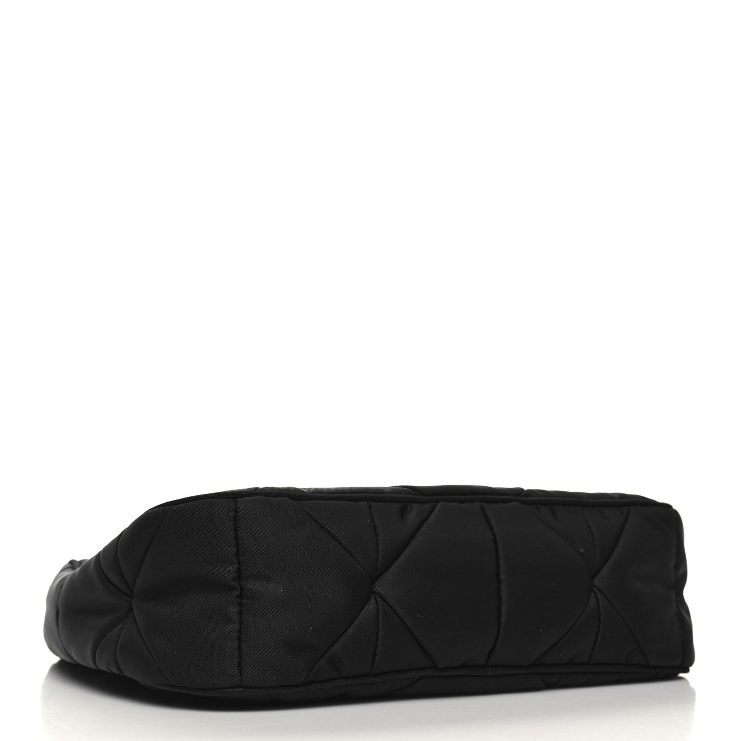 Re-Nylon Triangle Padded Patchwork Shoulder Bag Black