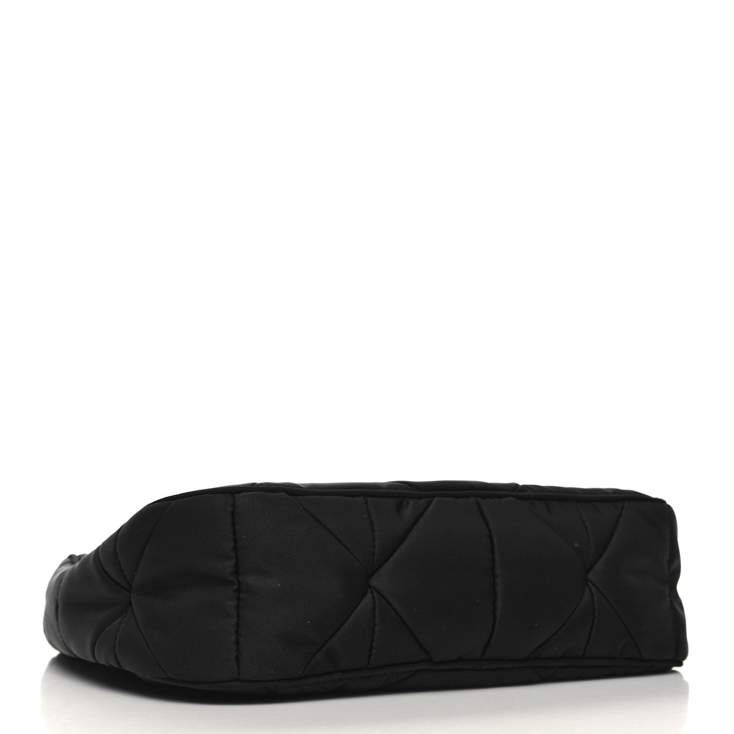 Prada Re-Nylon Triangle Padded Patchwork Shoulder Bag Black 4 of 9