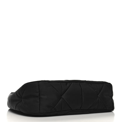 Prada Re-Nylon Triangle Padded Patchwork Shoulder Bag Black 4 of 9