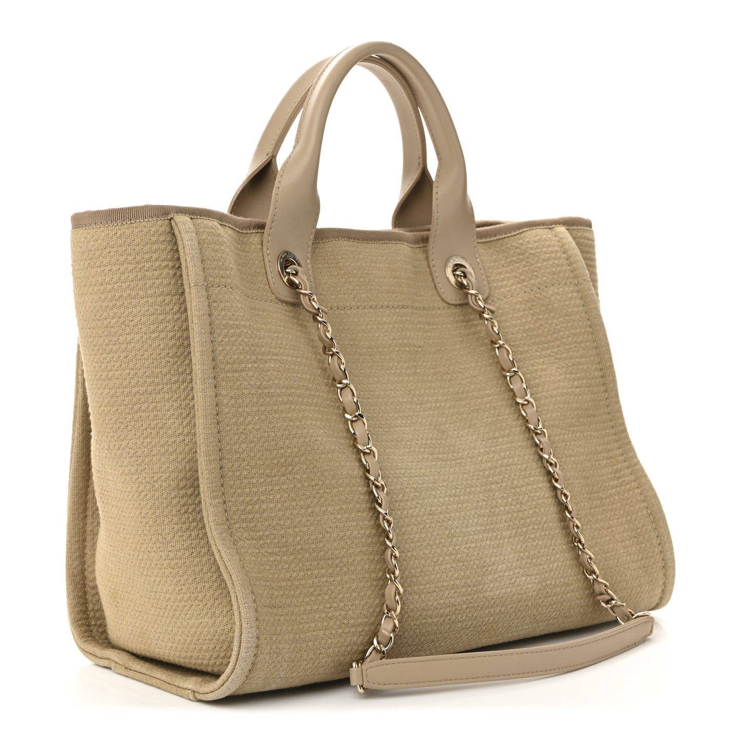 Canvas Small Deauville Tote Beige