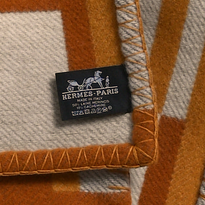 Hermes Wool Cashmere Ithaque Blanket Ambre 3 of 3