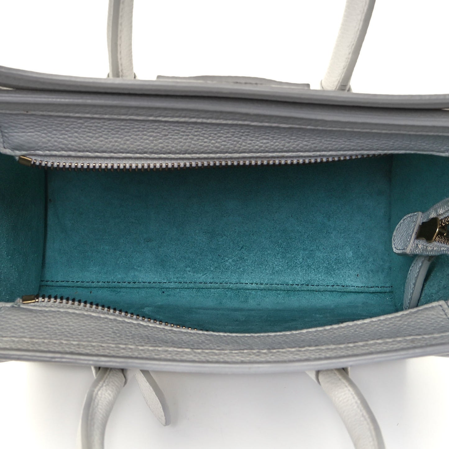 Drummed Calfskin Nano Luggage White