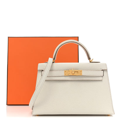 Hermes Chevre Mysore Mini Kelly Sellier 20 Mushroom 10 of 10
