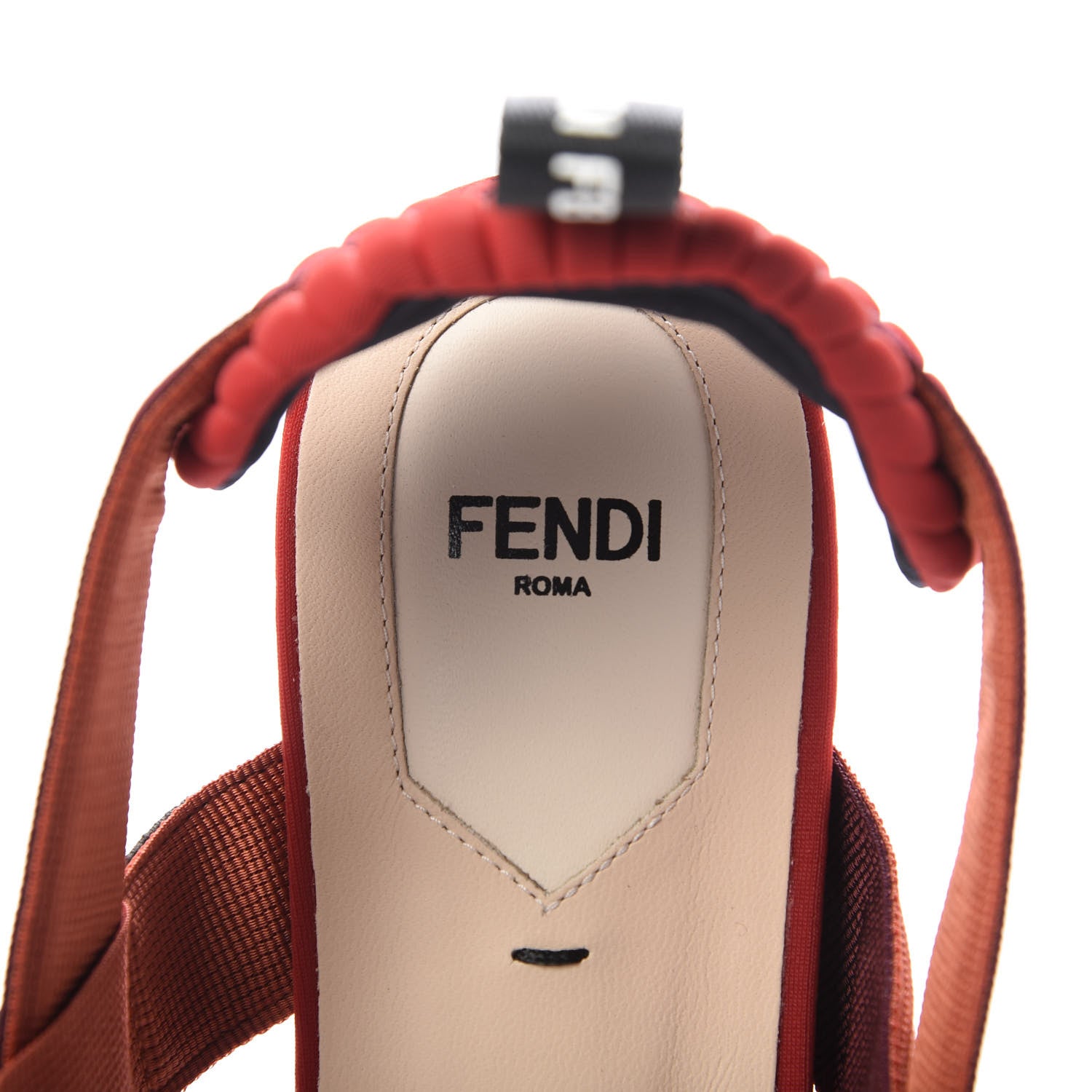 Fendi Technical Mesh Colibri Slingback Ballerina Flats 40 Fragola Mou Fango Ruggine 7 of 9