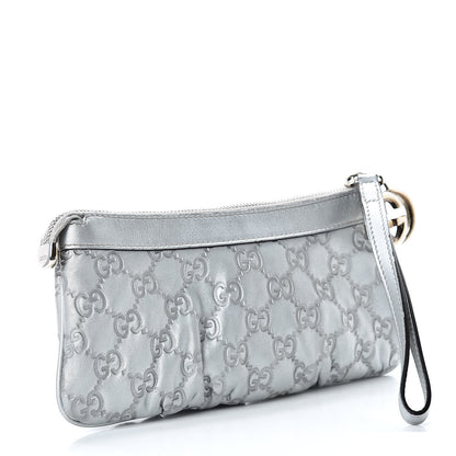 Gucci Guccissima New Britt Wristlet Silver 3 of 10