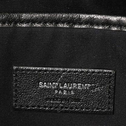Saint Laurent Sheepskin Love Appliqué Mini City Backpack Black 6 of 10