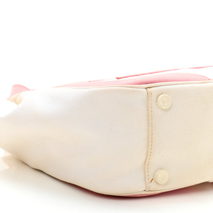 Chanel Canvas CC Handbag Pink White 9 of 13