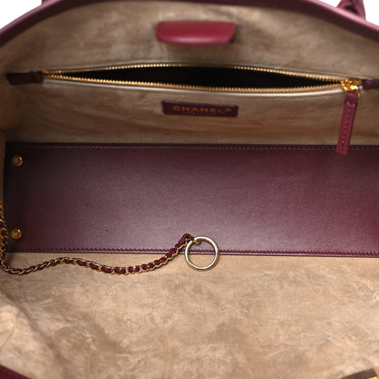Chanel Calfskin Archetype Small Shopping Tote Dark Burgundy 5 of 10