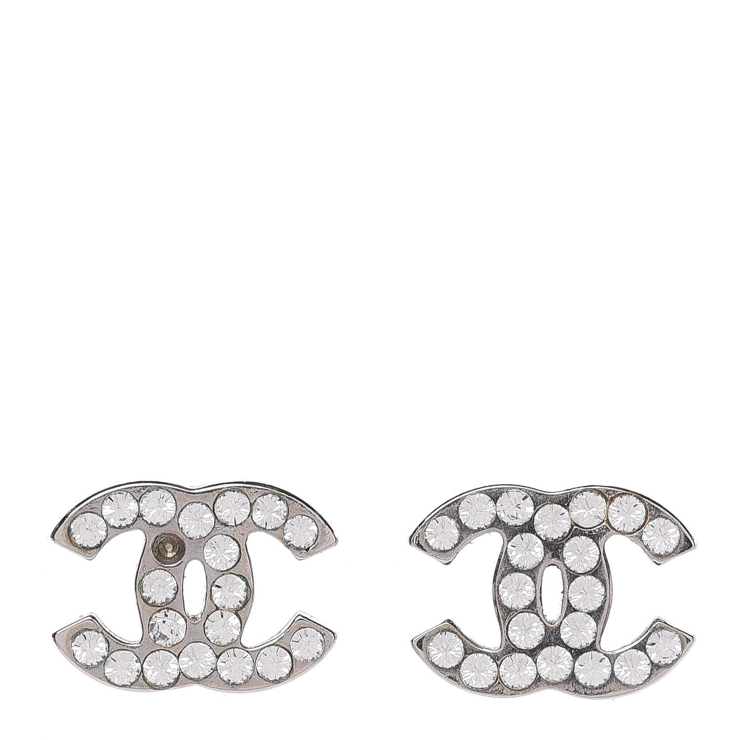 Crystal Mini Timeless CC Earrings Silver