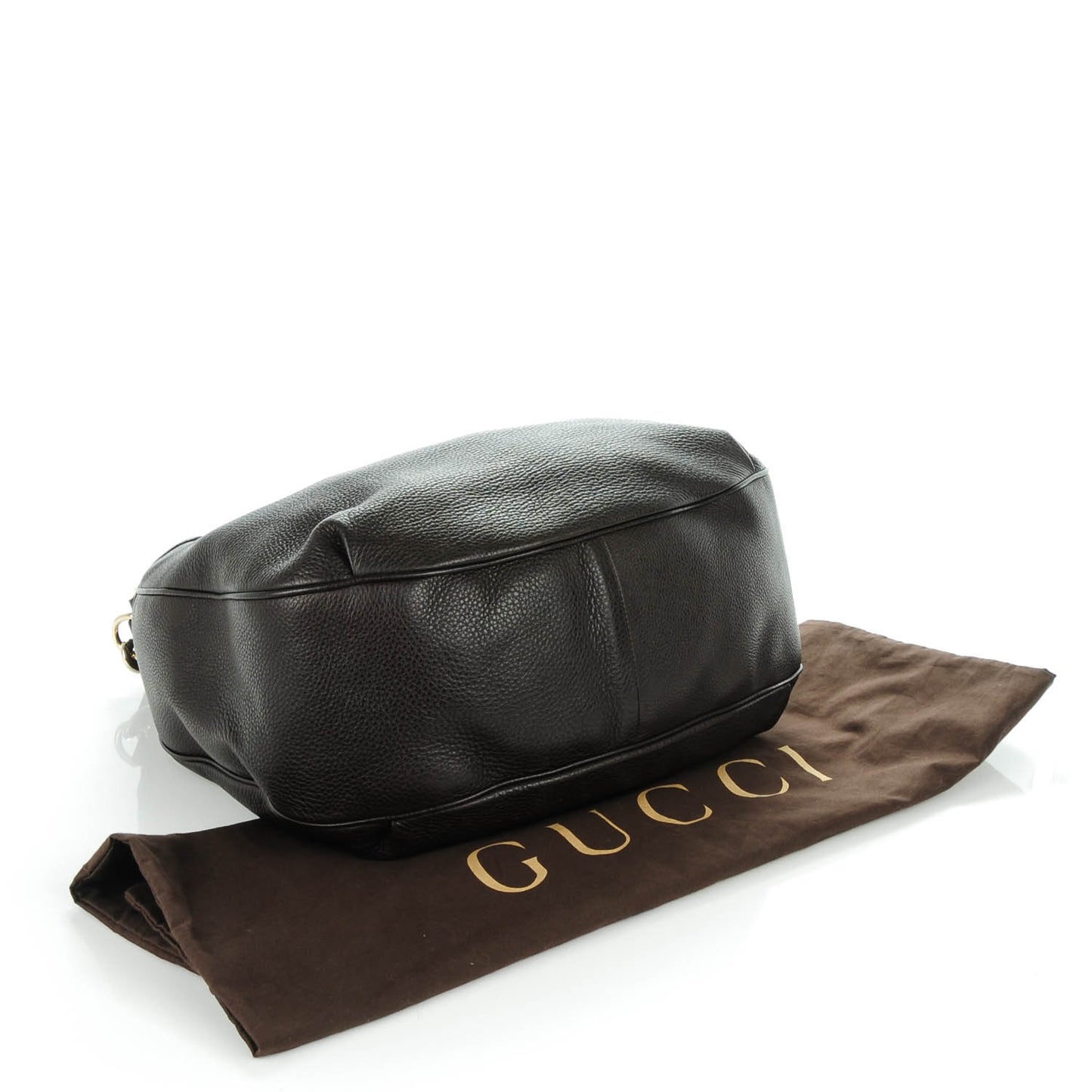 Calfskin Web Medium Dressage Hobo Coffee Brown