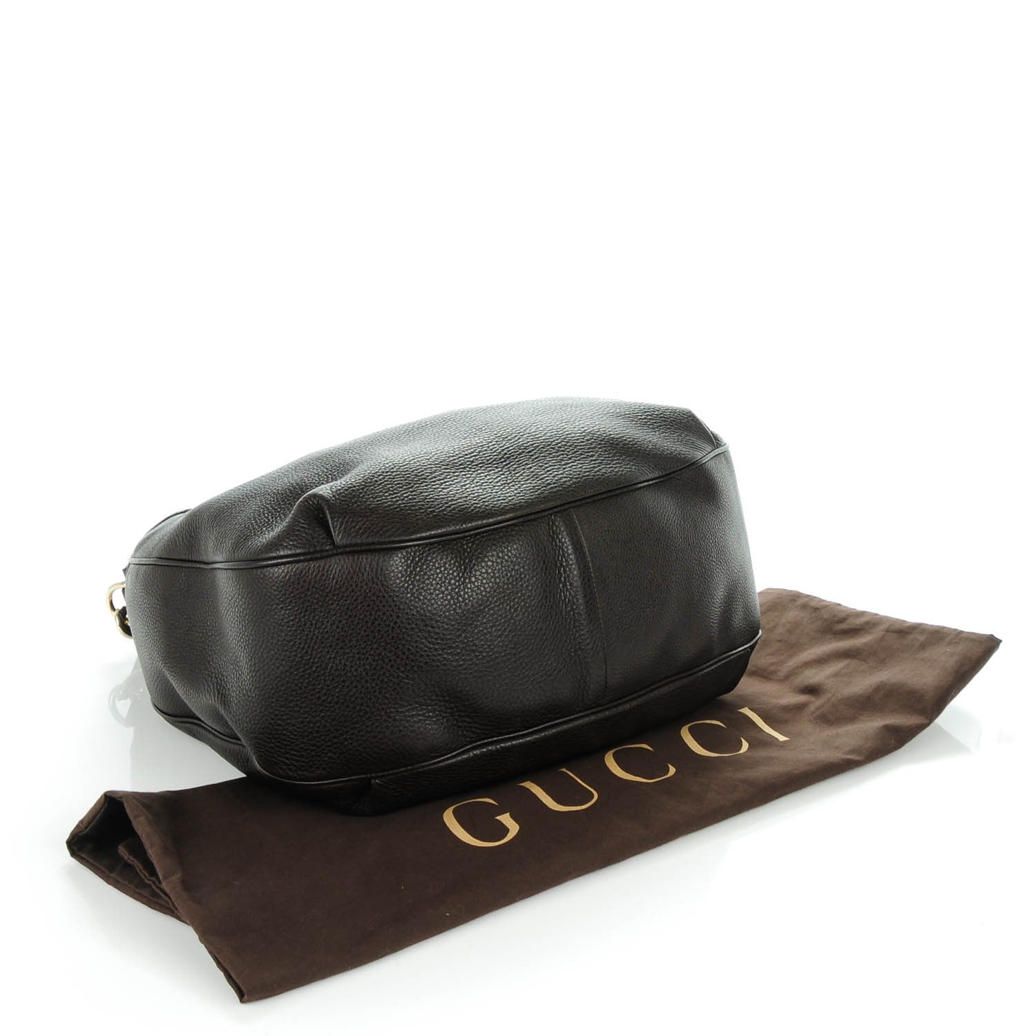 Gucci Calfskin Web Medium Dressage Hobo Coffee Brown 4 of 7