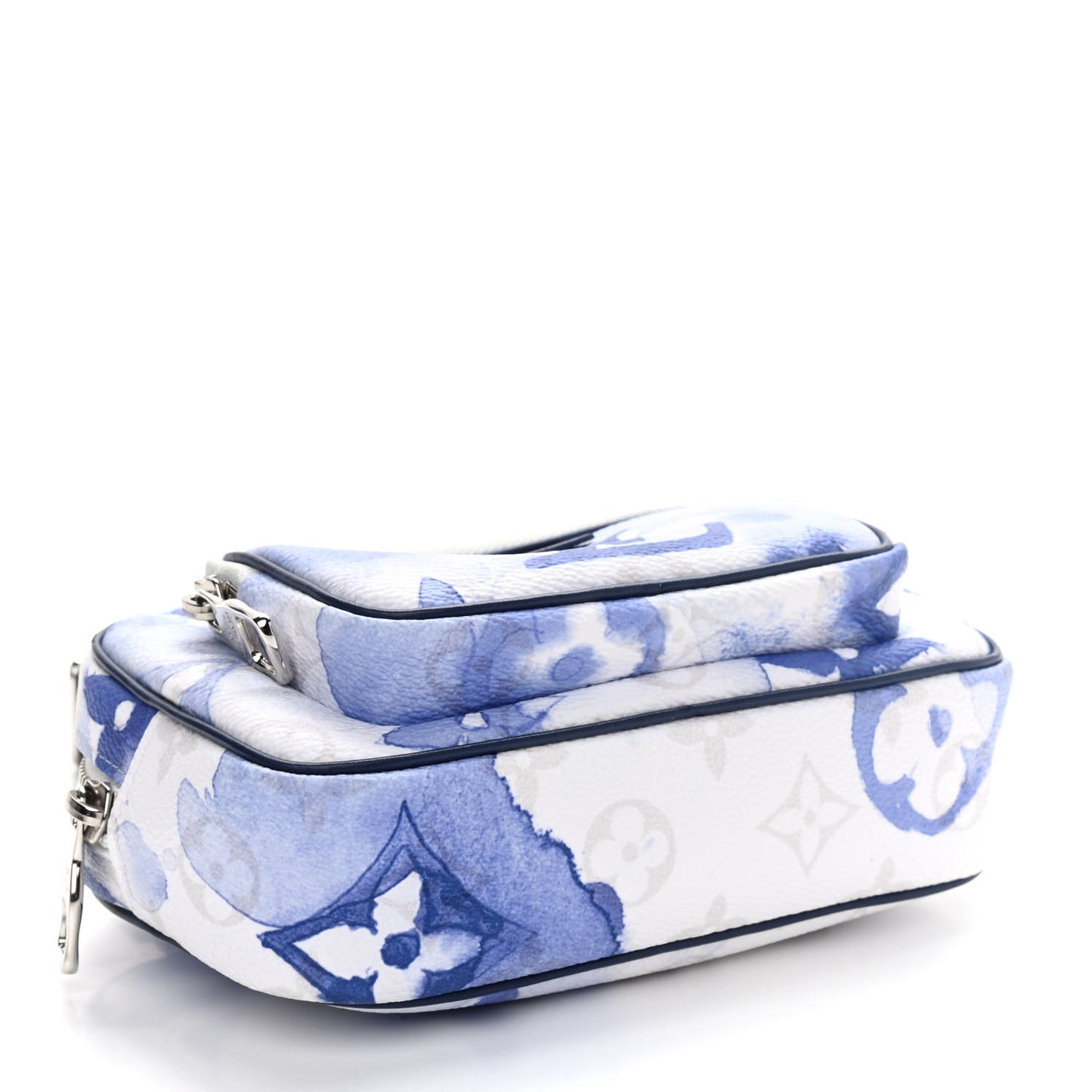 Monogram Watercolor Outdoor Pouch Blue