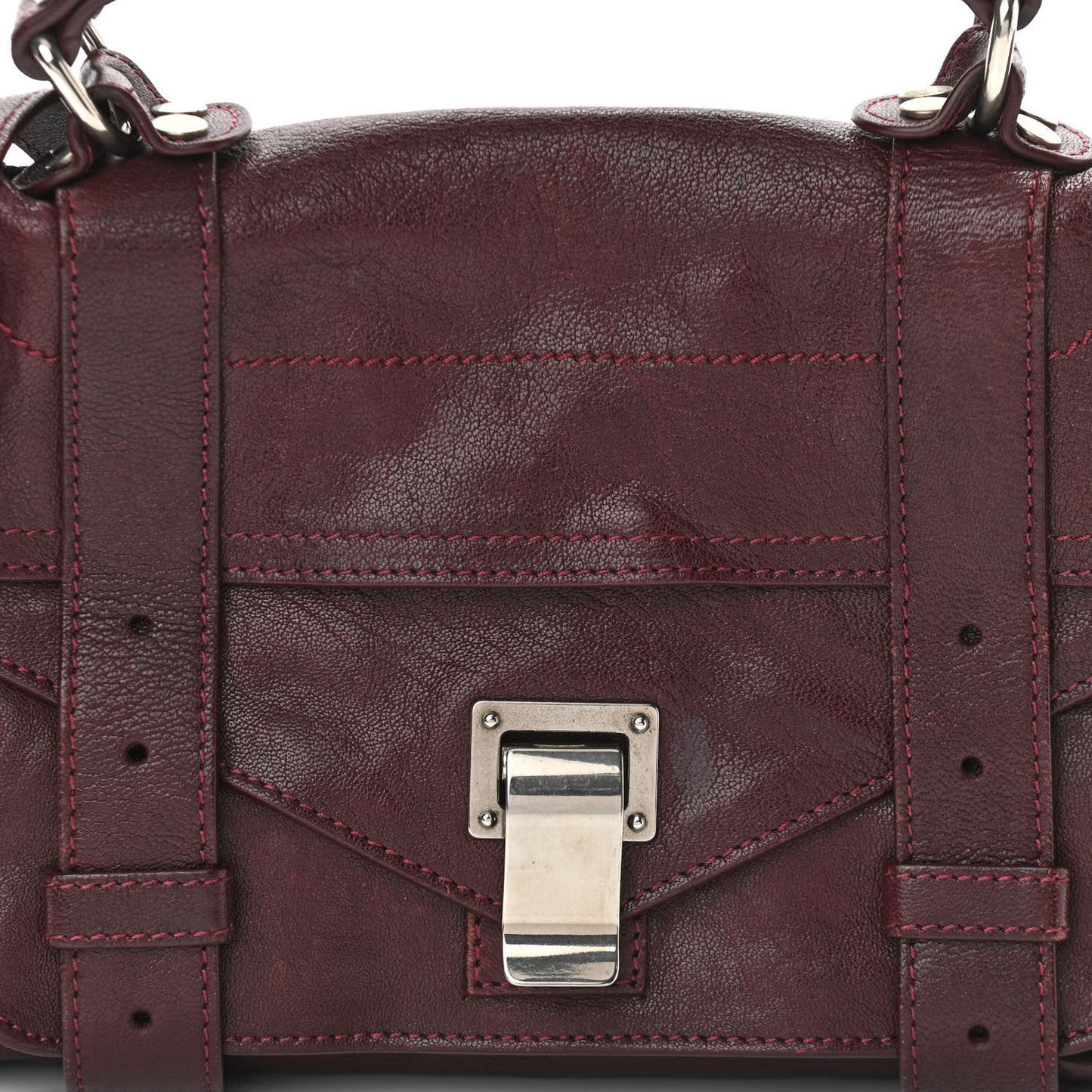 Lambskin Medium PS1 Satchel Burgundy
