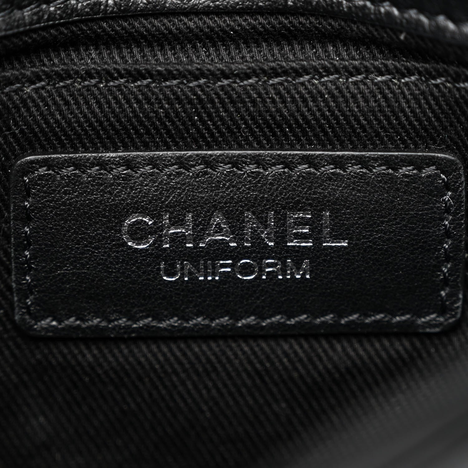 Chanel Calfskin Quilted CC Uniform Flap Belt Bag Black 8 of 10