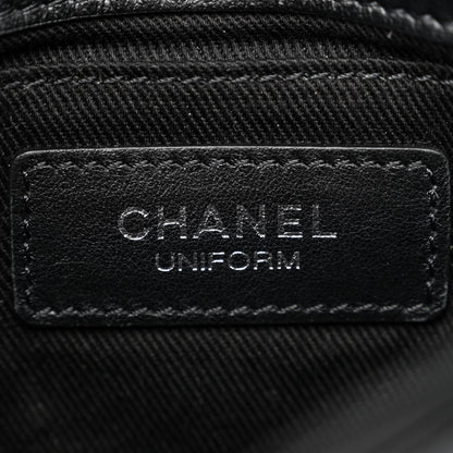 Chanel Calfskin Quilted CC Uniform Flap Belt Bag Black 8 of 10