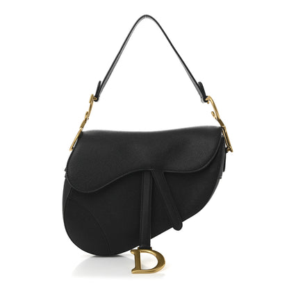 Christian Dior Grained Calfskin Saddle Bag Black 1 of 11