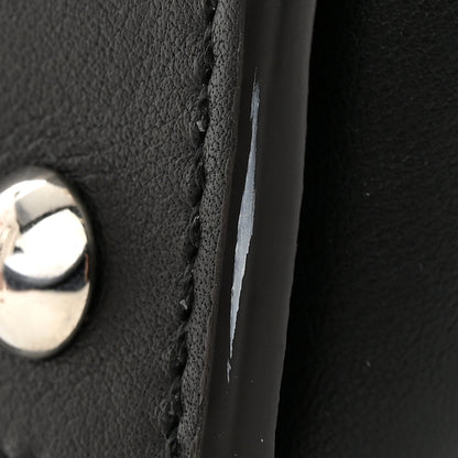 Fendi Vitello Seta Nappa Ribbon Medium Peekaboo Iconic Satchel Black Corteccia 13 of 13