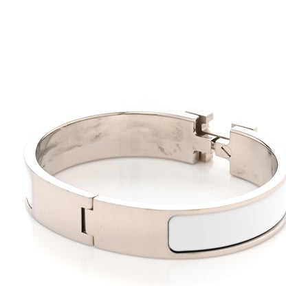 Hermes Enamel Narrow Clic Clac H Bracelet PM White 5 of 5