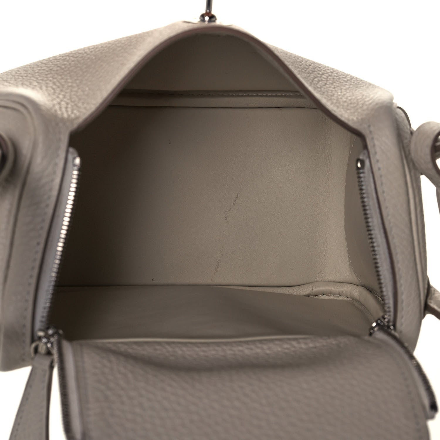 Hermes Taurillon Clemence Mini Lindy 20 Craie 5 of 13