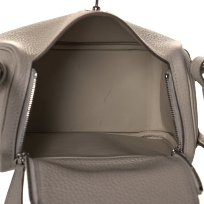 Hermes Taurillon Clemence Mini Lindy 20 Craie 5 of 13