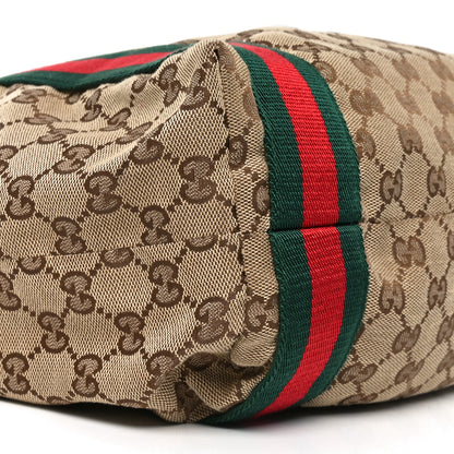 Gucci GG Monogram Medium Web Handle Vertical Tote Dark Brown 9 of 10