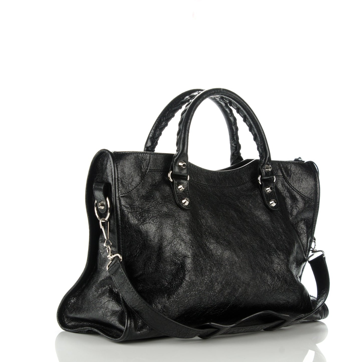Agneau Classic Silver Hardware City Black