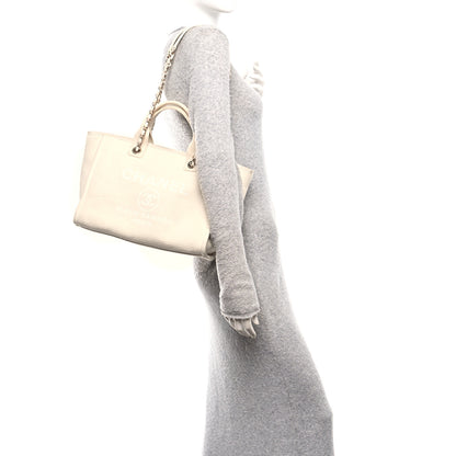 Chanel Mixed Fibers Small Deauville Tote White 2 of 19