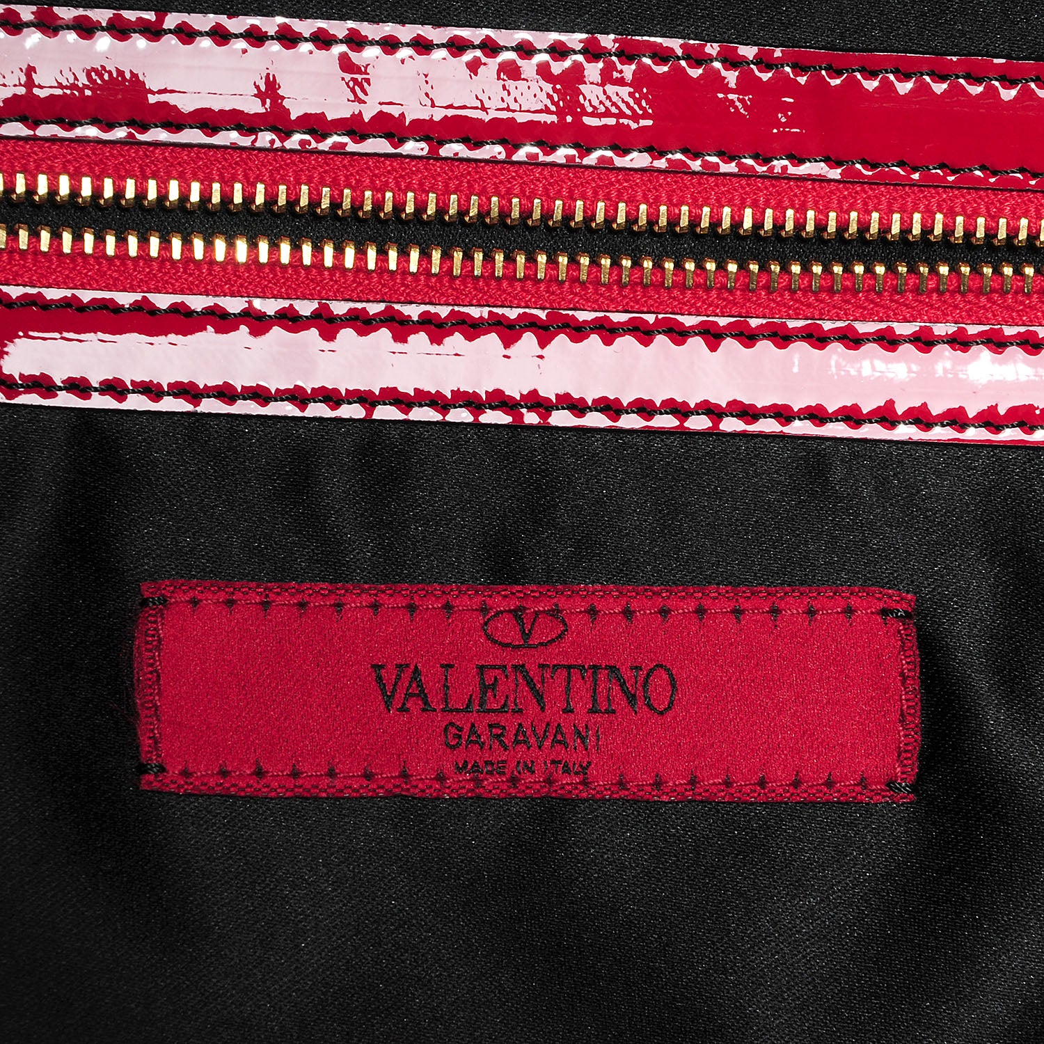 Valentino Garavani Lacca Patent Petale Tote Red 8 of 9