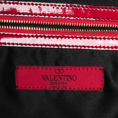 Valentino Garavani Lacca Patent Petale Tote Red 8 of 9