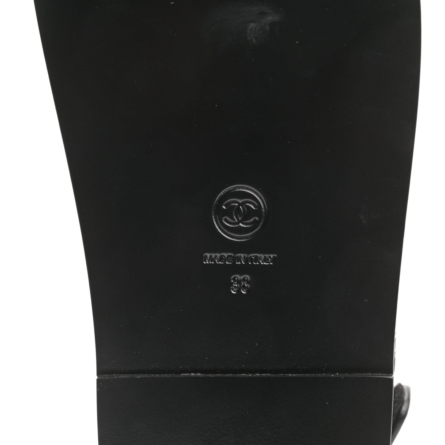 Chanel Grained Calfskin Velcro Dad Sandals 38 Black 6 of 8