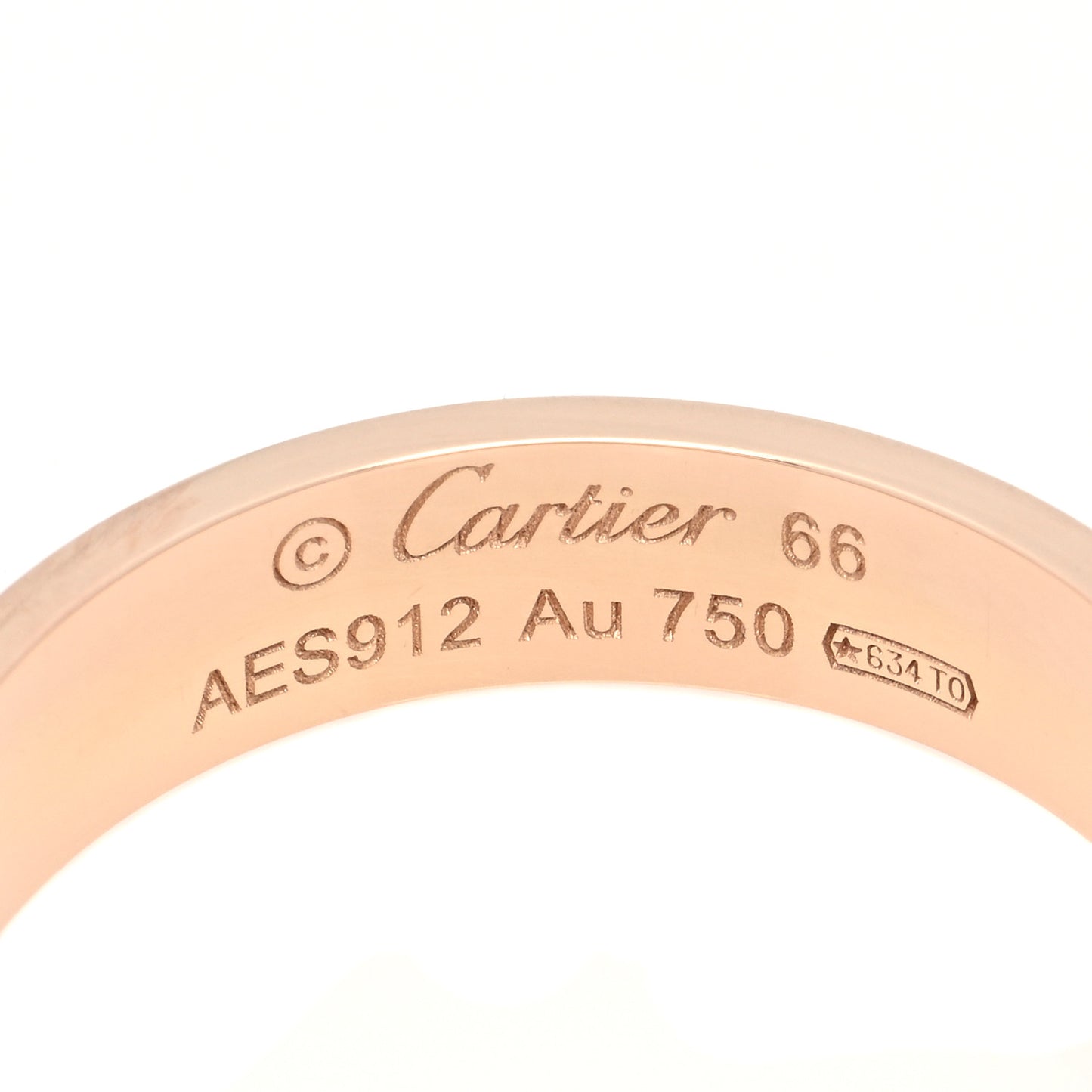 18K Pink Gold 5.5mm LOVE Ring 66 11.5