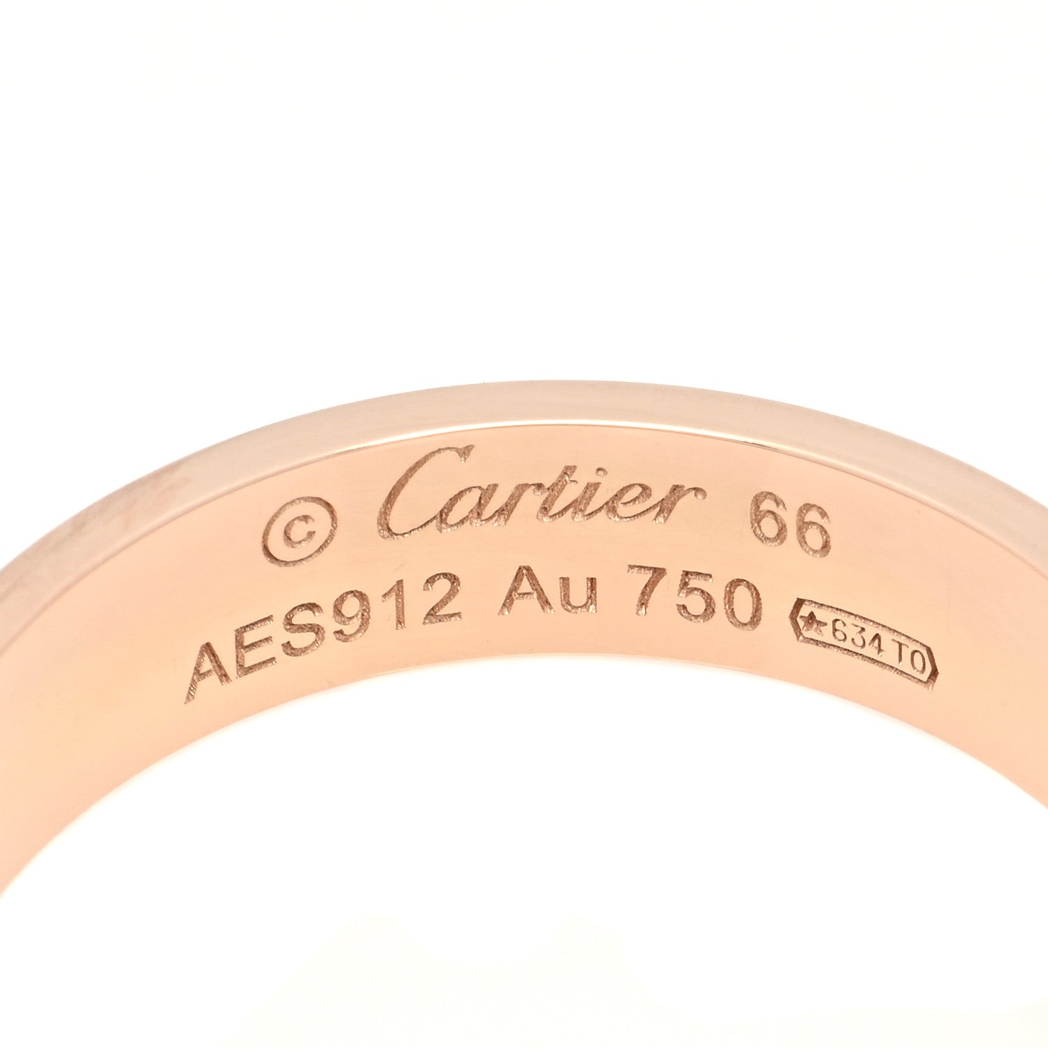 Cartier 18K Pink Gold 5.5mm LOVE Ring 66 11.5 5 of 5