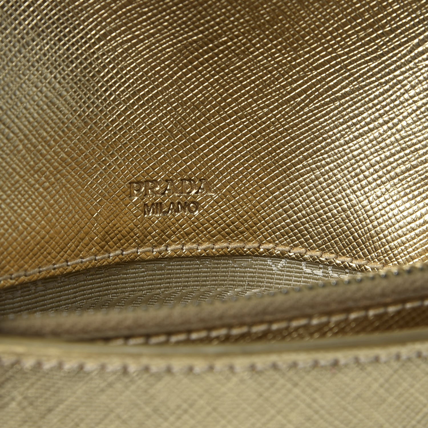 Prada Saffiano Box Clutch Platino 9 of 13