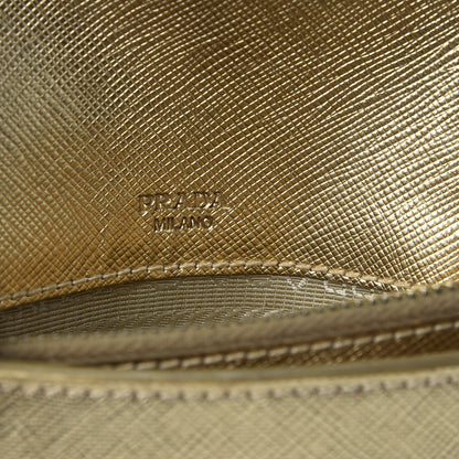 Prada Saffiano Box Clutch Platino 9 of 13