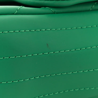 Chanel Rubber Quilted Lambskin Medium Coco Rain Flap Green 12 of 14