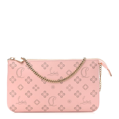 Christian Louboutin Calfskin Loubila Loubinthesky Chain Clutch Rosy 1 of 7